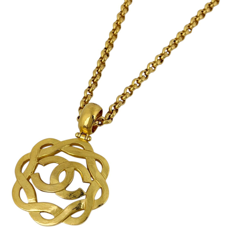 Chanel necklace, Coco Mark, GP gold, for women.